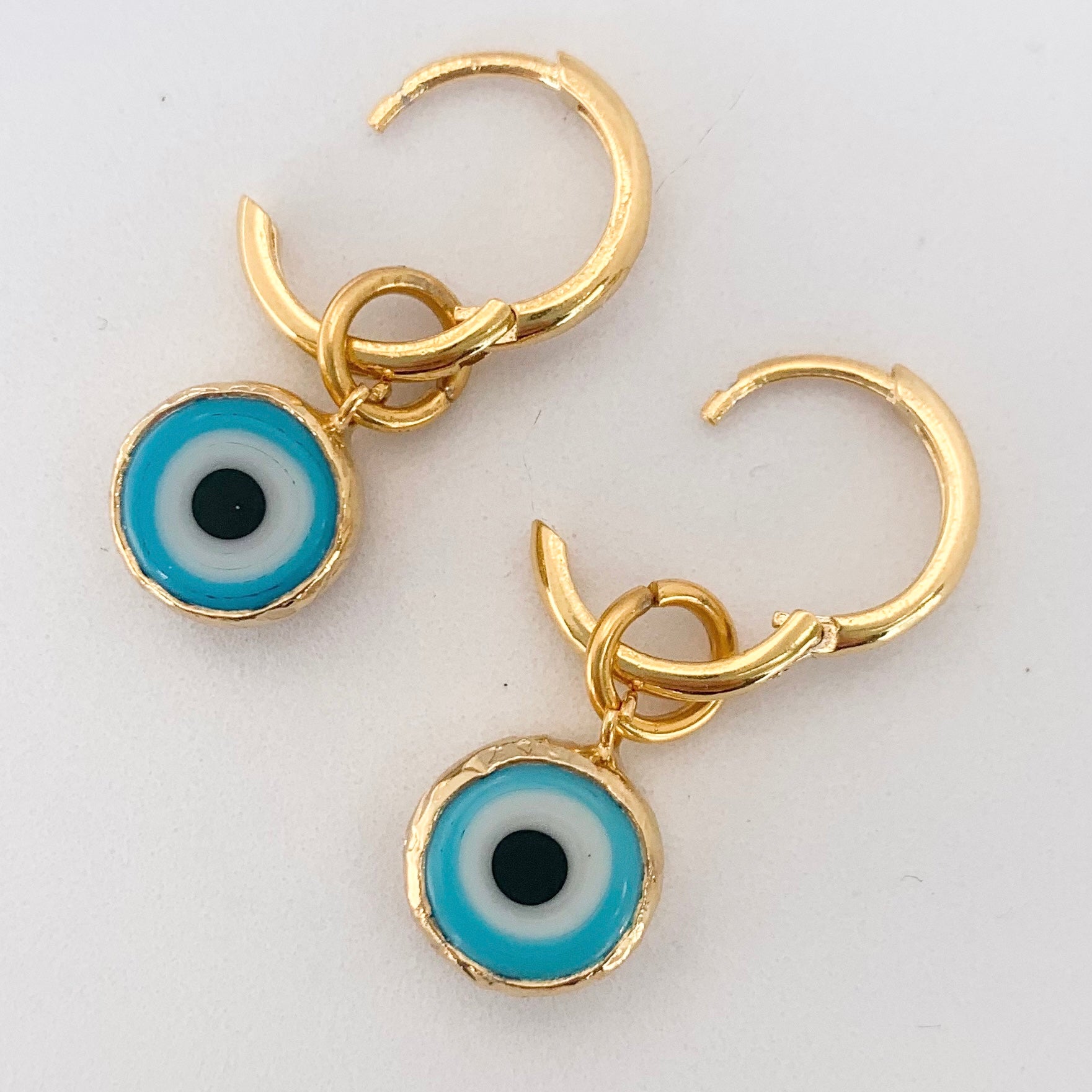 Evil Eye Earrings - 925 Sterling Silver with Zircon - George Art Jewels