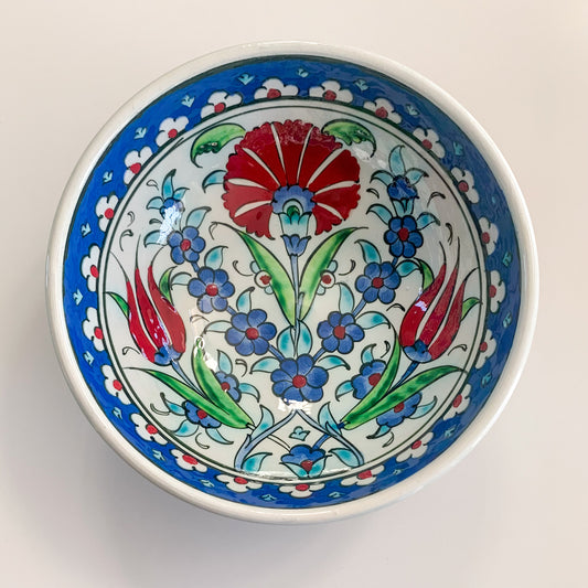 Iznik Kutahya Kütahya Turkish ceramic tile art bowl dish pinch pot vase decorative oriental ceramics ottoman pottery